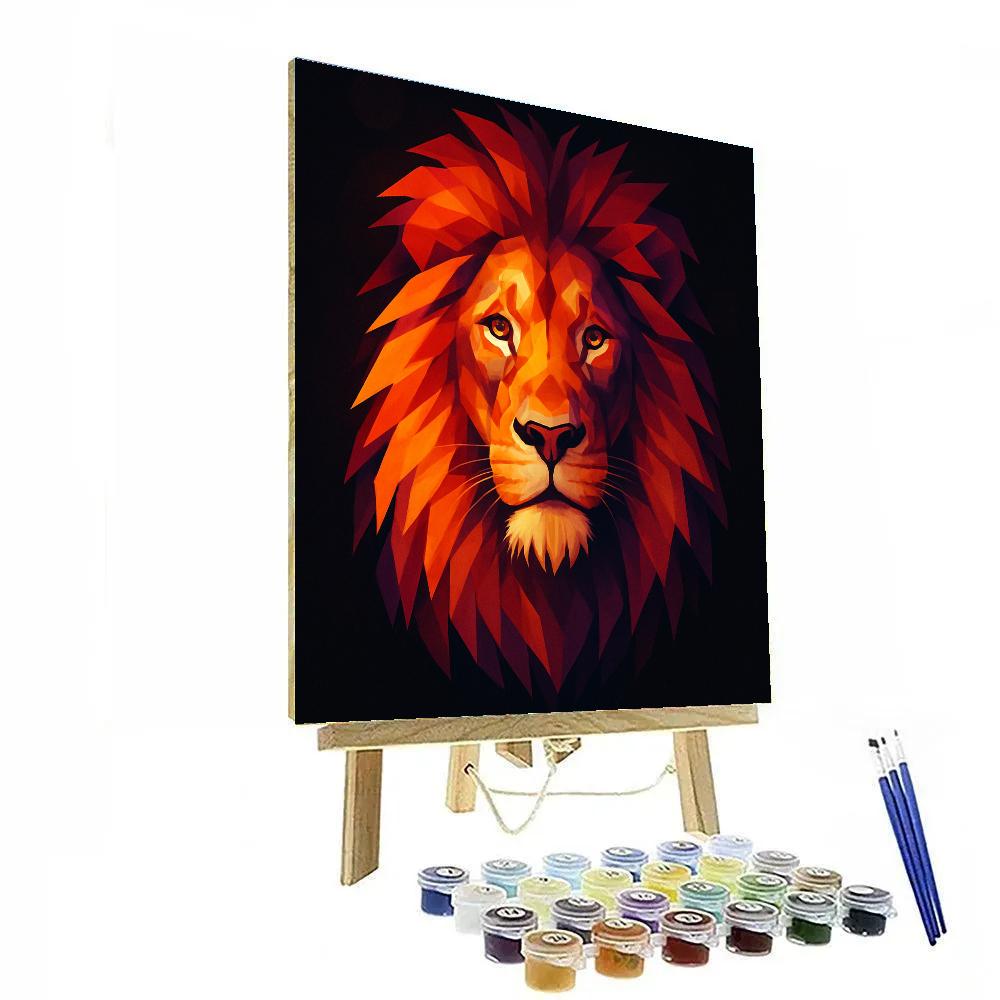 Solar Flare Lion Majesty Number painting