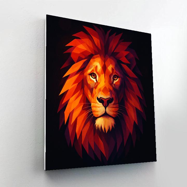 Solar Flare Lion Majesty Number painting