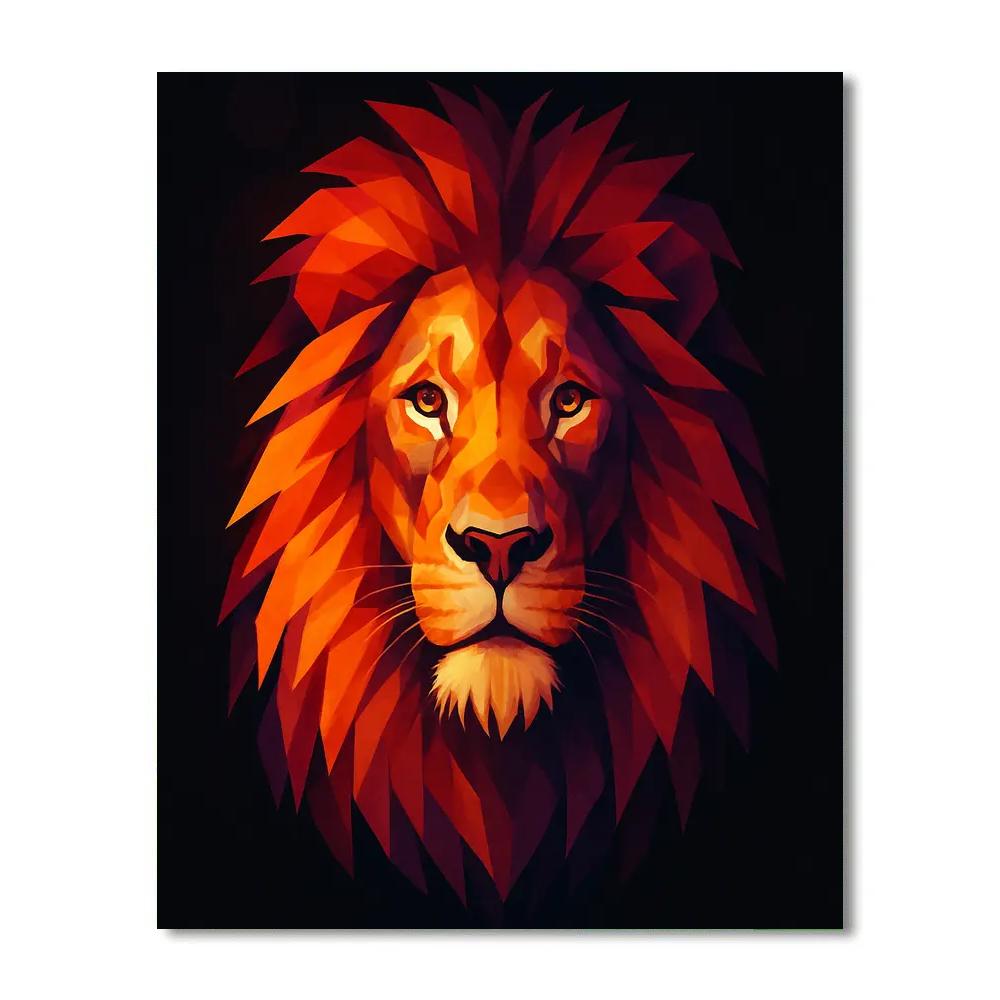 Solar Flare Lion Majesty Number painting