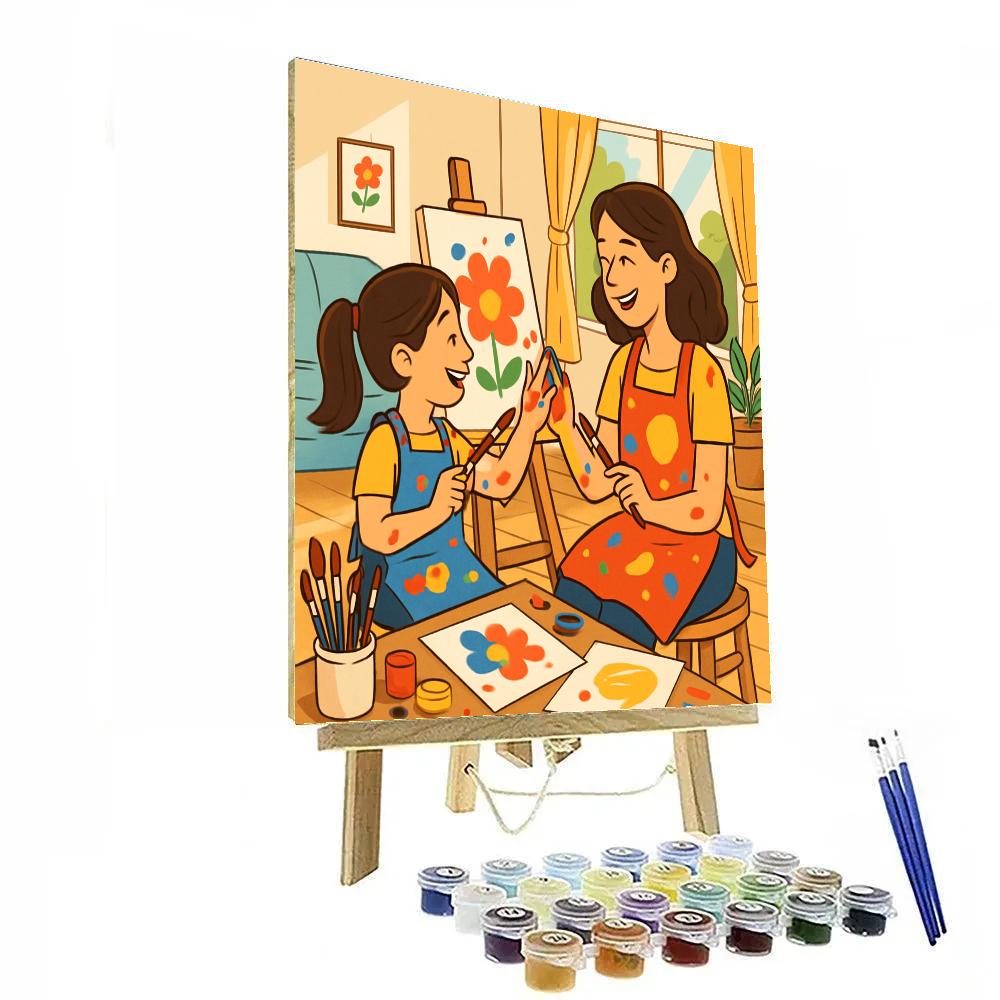 Mothers Day Art Studio Afternoon paint by numbers