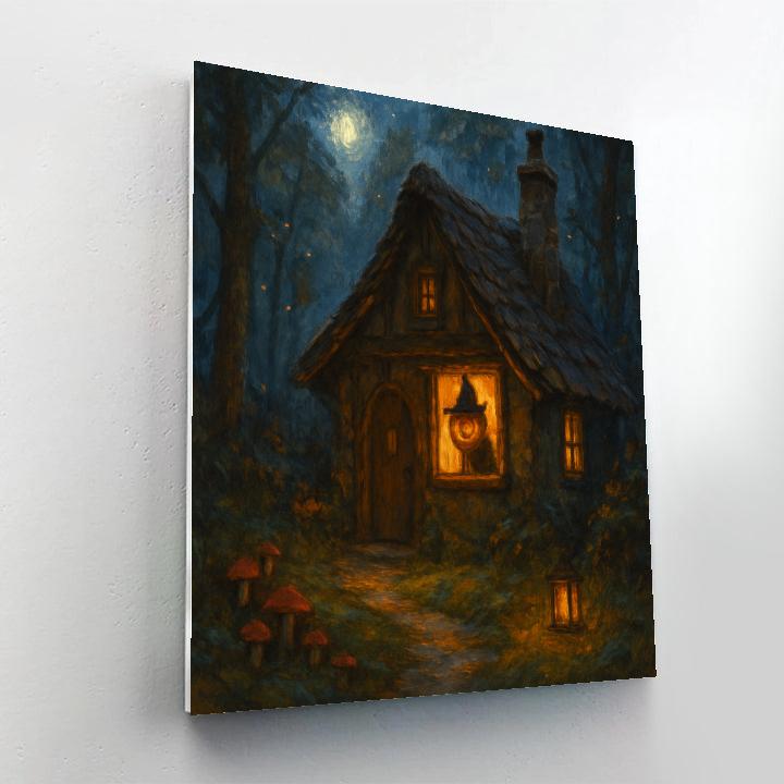 Witch Cottage Window Watcher Paint by numbers kits