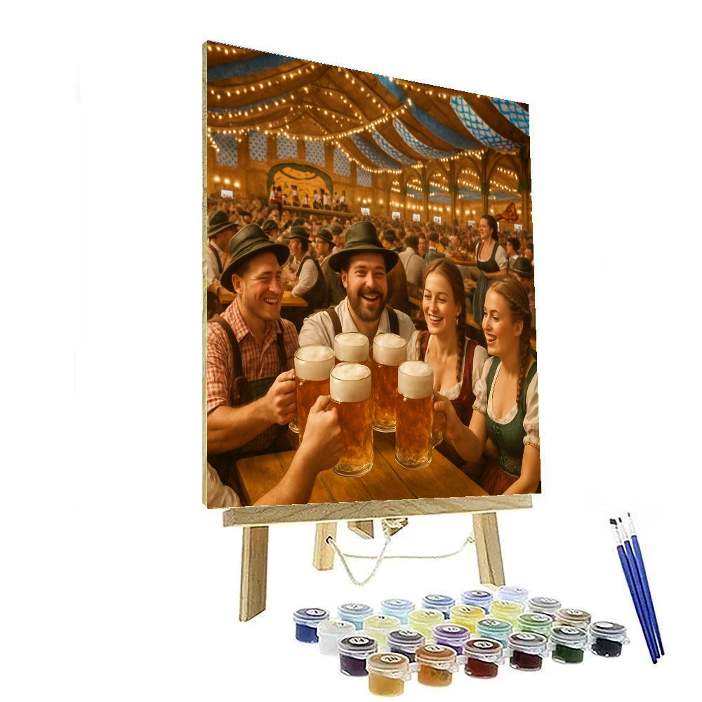 Oktoberfest Beer Tent In Munich Painting by numbers kit