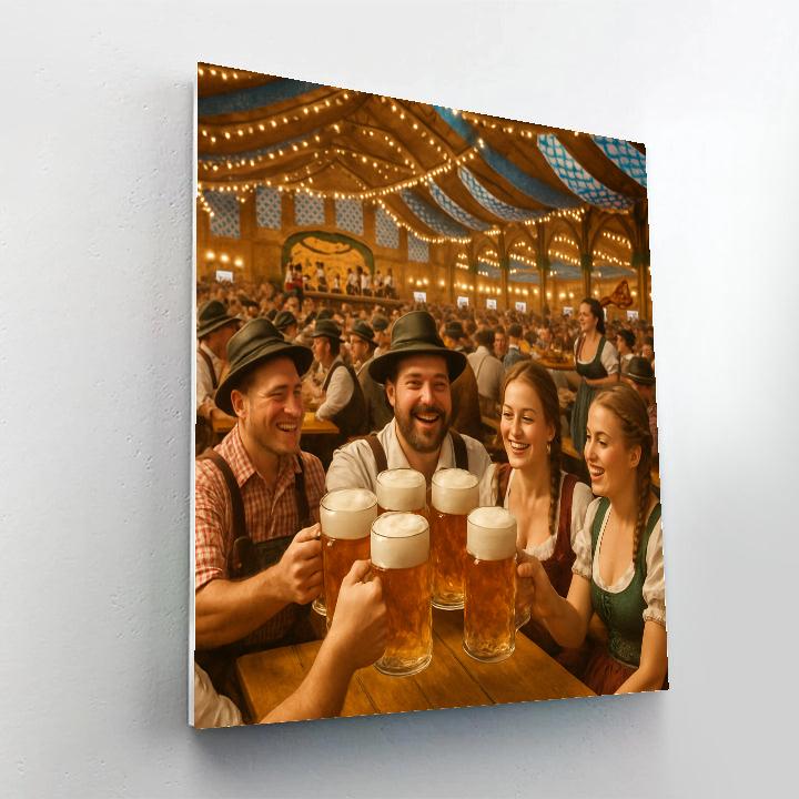 Oktoberfest Beer Tent In Munich Painting by numbers kit