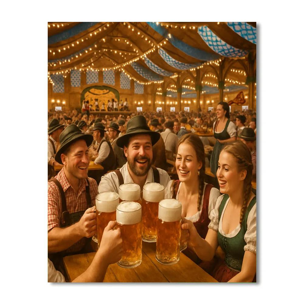 Oktoberfest Beer Tent In Munich Painting by numbers kit