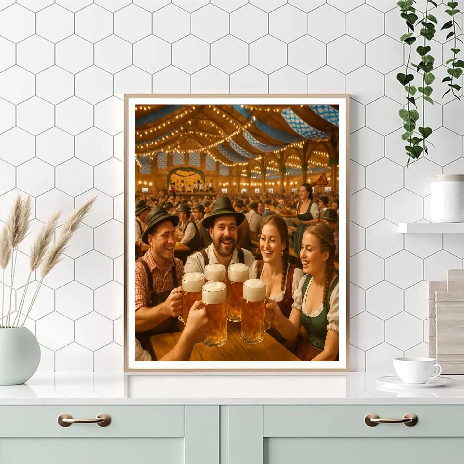 Oktoberfest Beer Tent In Munich Painting by numbers kit