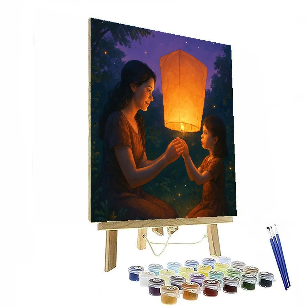 Garden Lantern Wishes With Mom Number painting