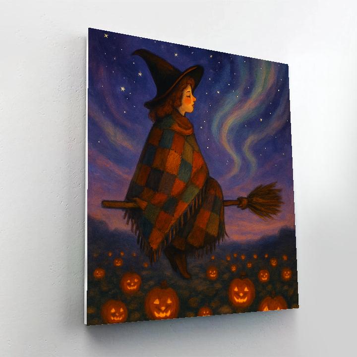 Harvest Broomstick Stargazer paint by number