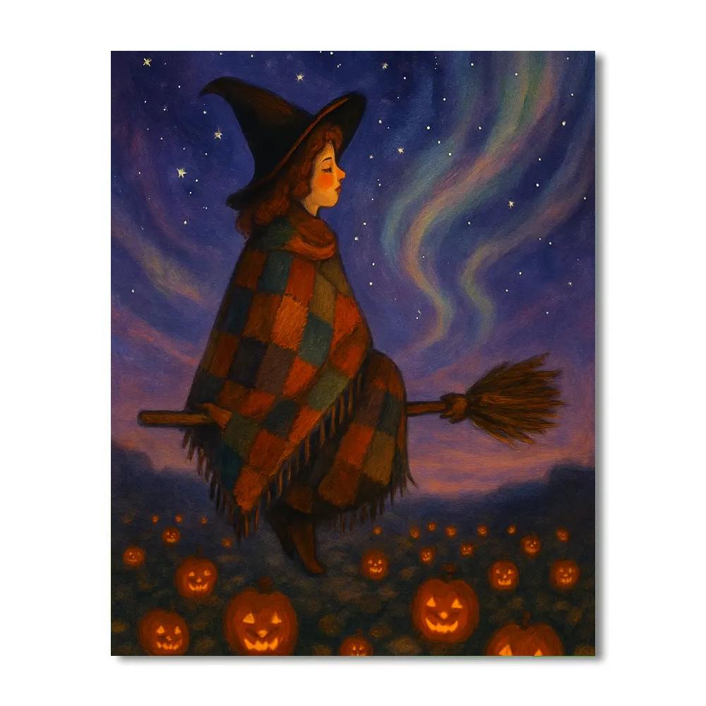 Harvest Broomstick Stargazer paint by number