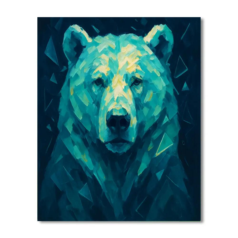 Glacier Bear Prism Strength paint by numbers