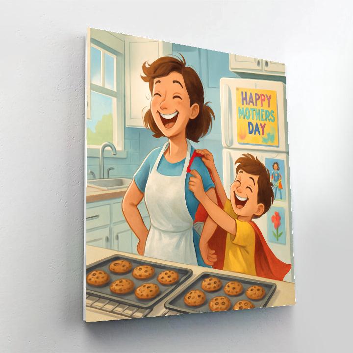 Kitchen Apron Superhero Mom Numbered painting kits