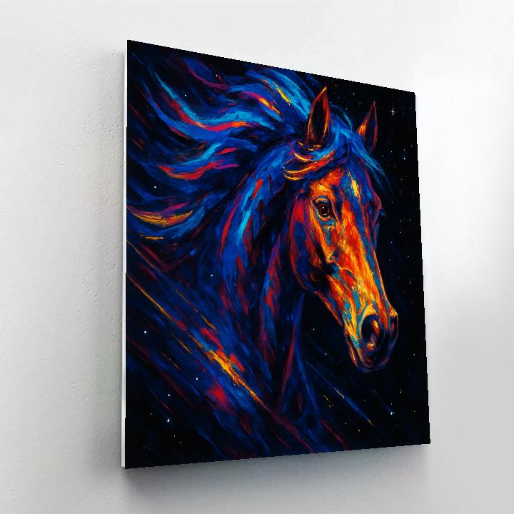 Starlit Horse Velocity Painting by numbers kit