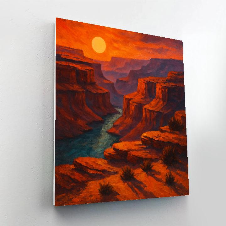 Desert Canyon At Copper Sunset Numbered painting kits
