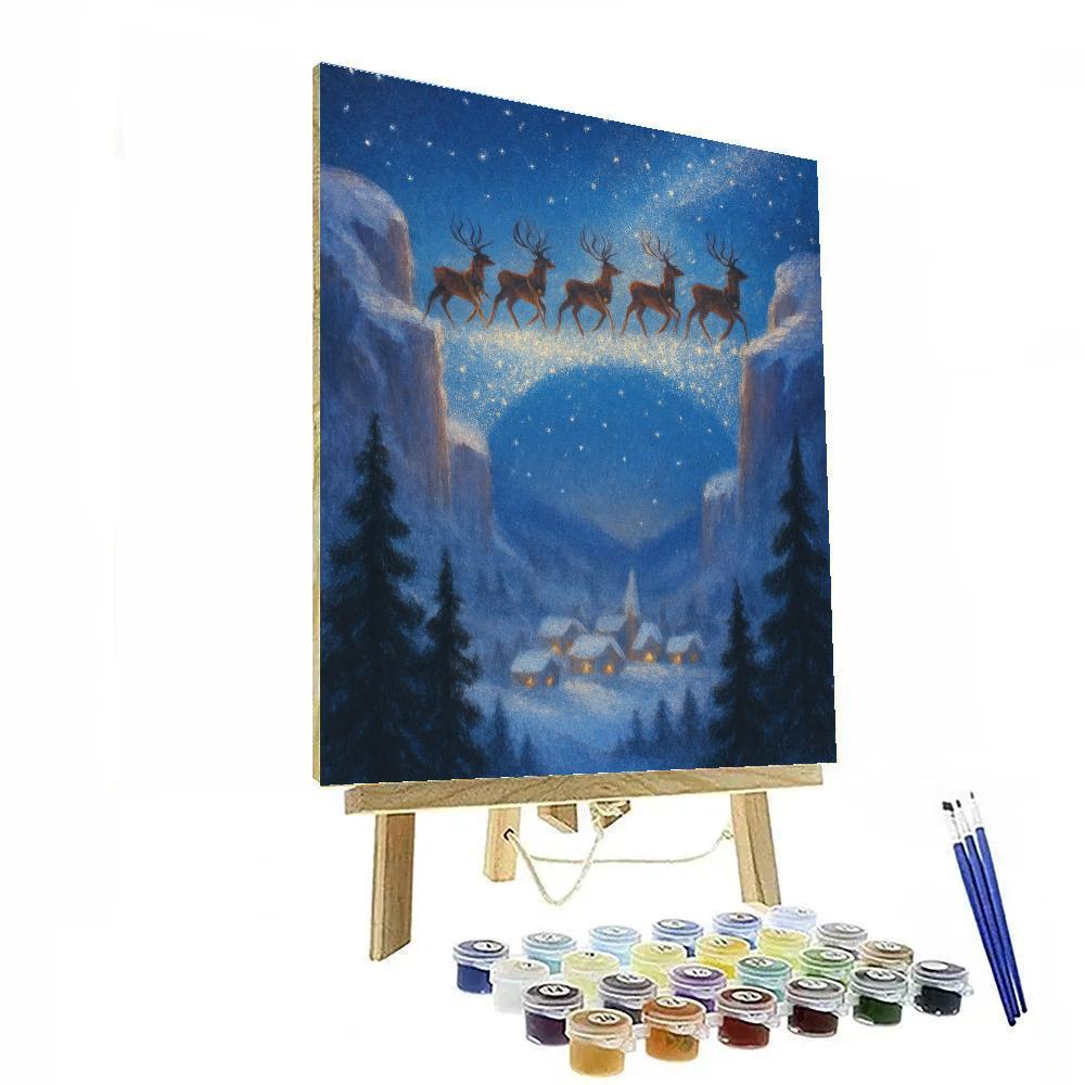 Midnight Reindeer Star Bridge Numbered painting kits