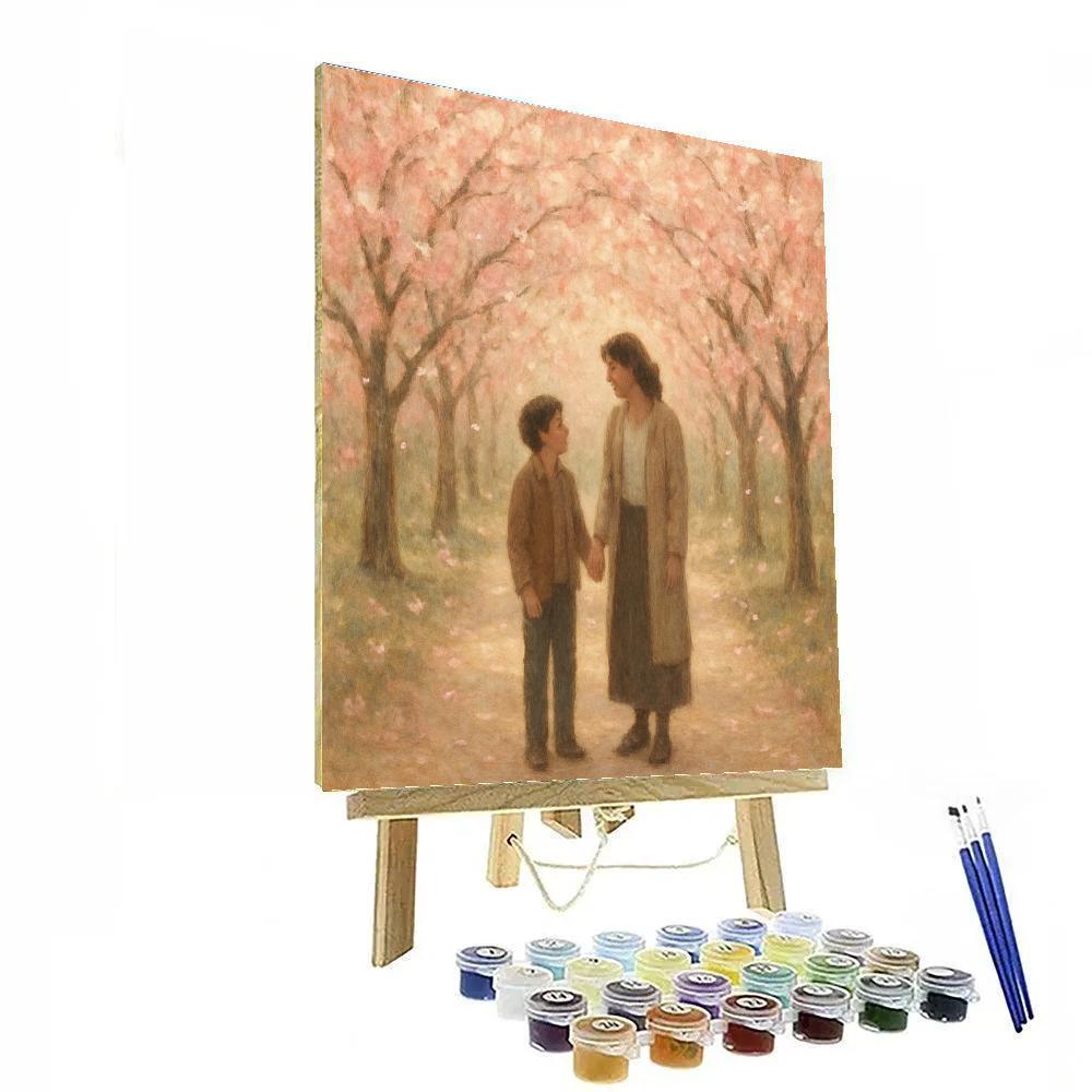 Cherry Blossom Promise Walk Paint by numbers art