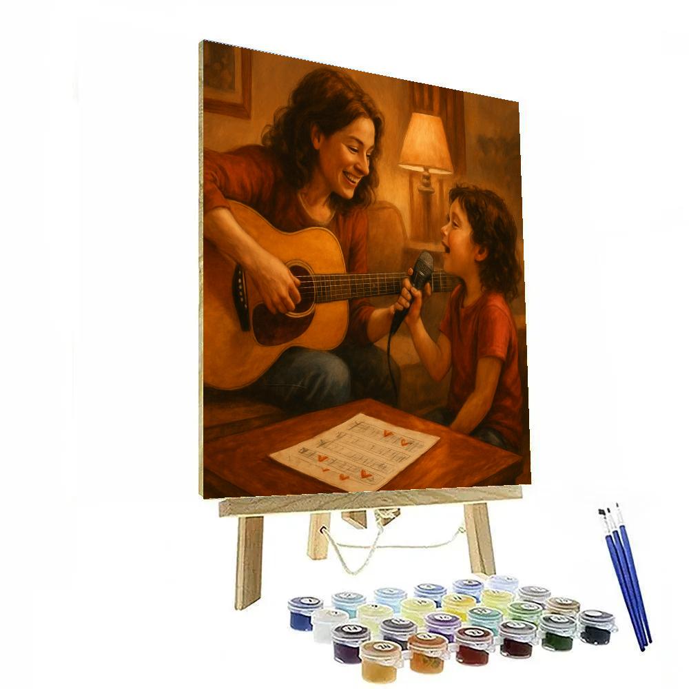 Mothers Day Music Room Duet paint by numbers