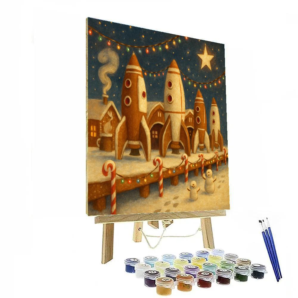Frosted Rocket Gingerbread Dock paint by color