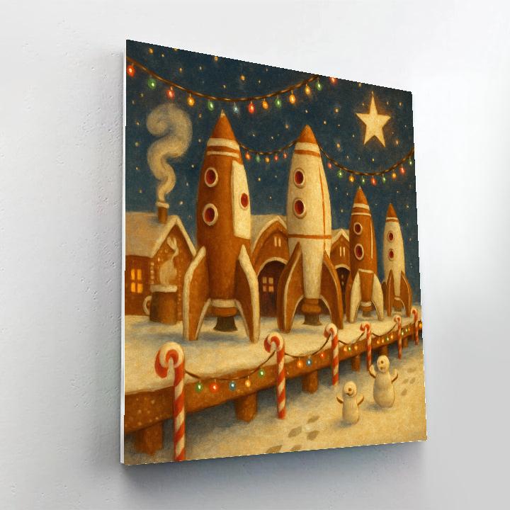 Frosted Rocket Gingerbread Dock paint by color