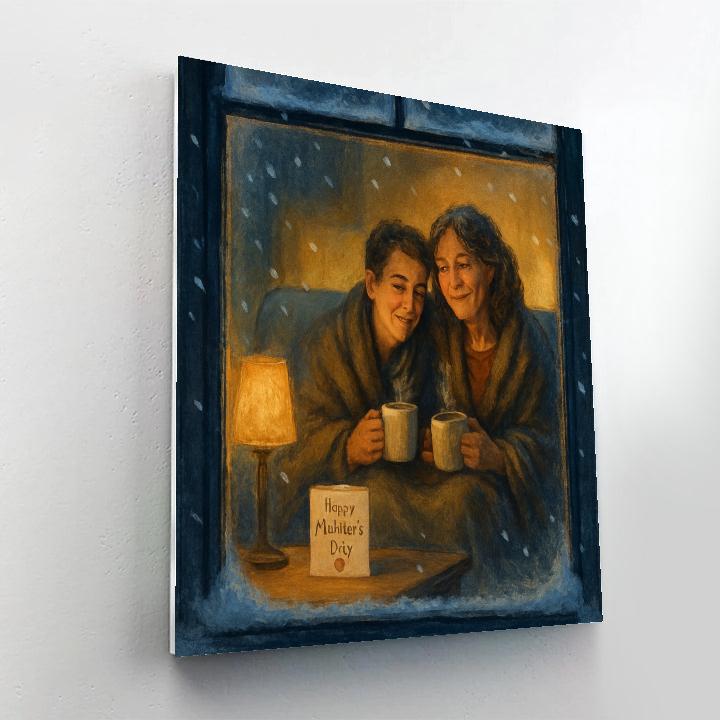 Snowy Hot Chocolate Reunion Paint by numbers art