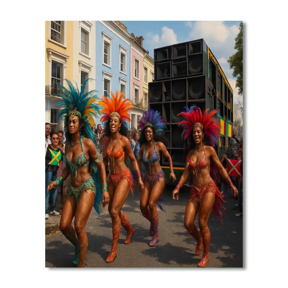 Notting Hill Carnival Street Sound System DIY paint by numbers