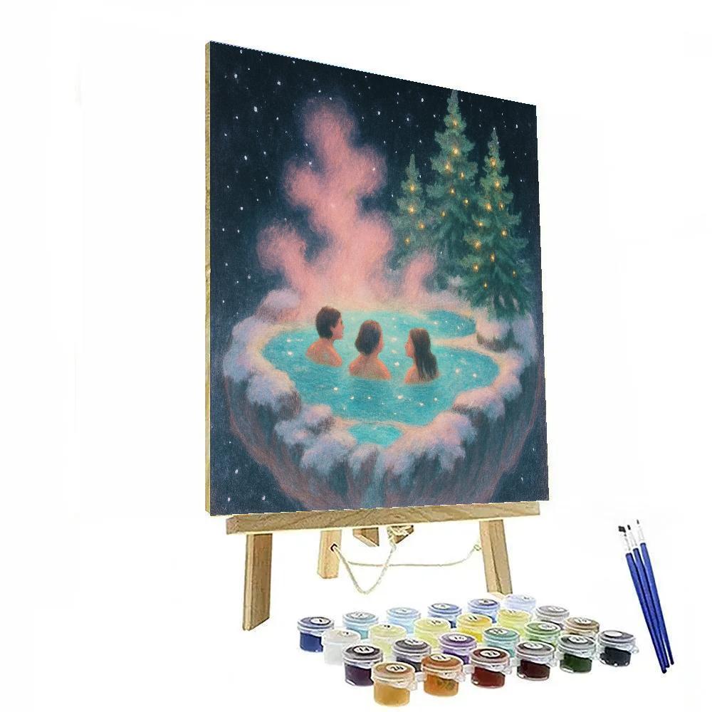 Cosmic Evergreen Hot Springs Painting by numbers kit