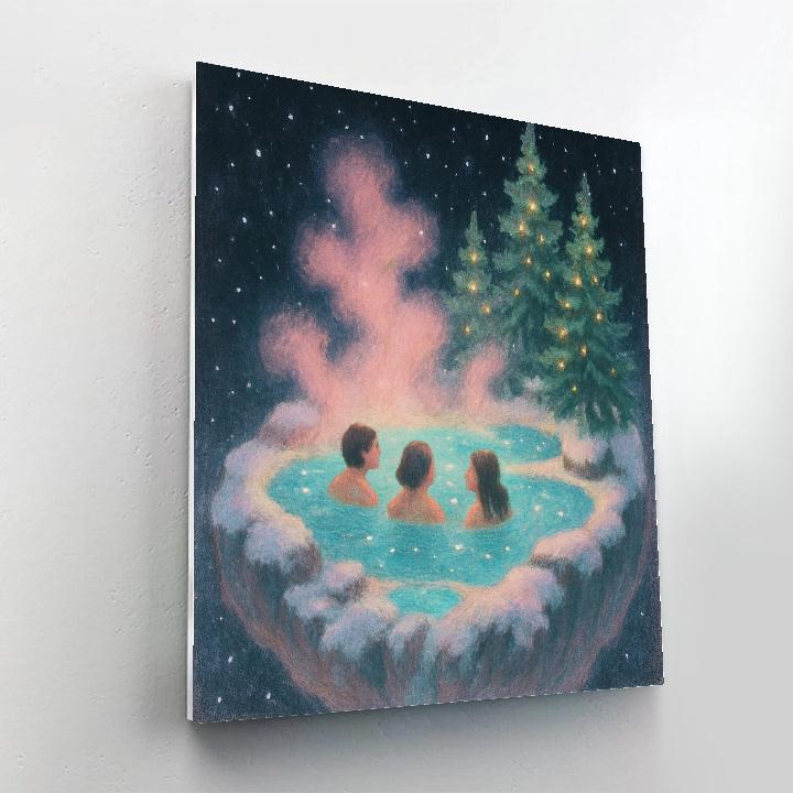 Cosmic Evergreen Hot Springs Painting by numbers kit