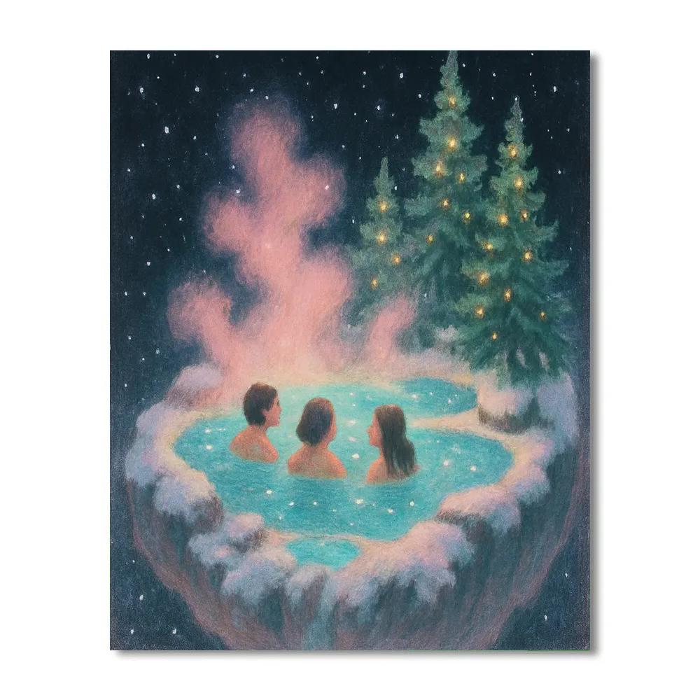 Cosmic Evergreen Hot Springs Painting by numbers kit