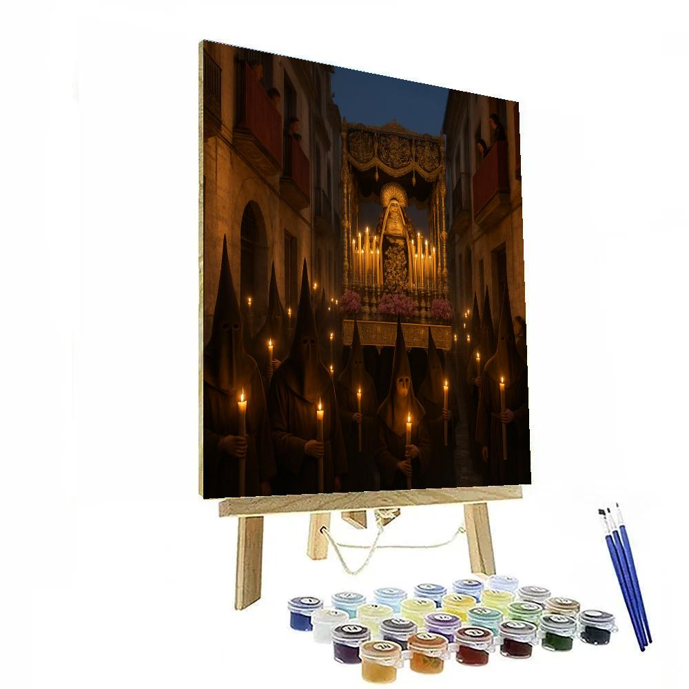 Seville Semana Santa Procession At Twilight Paint by numbers kits