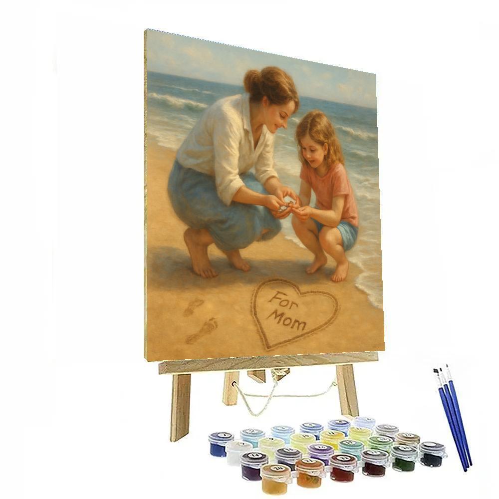 Seaside Shell Collectors Paint by numbers art