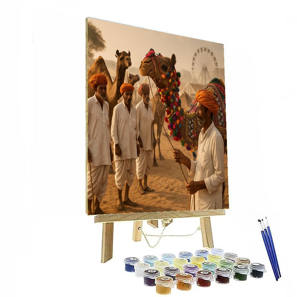 Pushkar Camel Fair Rajasthan Dunes Market paint by number
