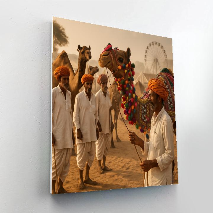 Pushkar Camel Fair Rajasthan Dunes Market paint by number