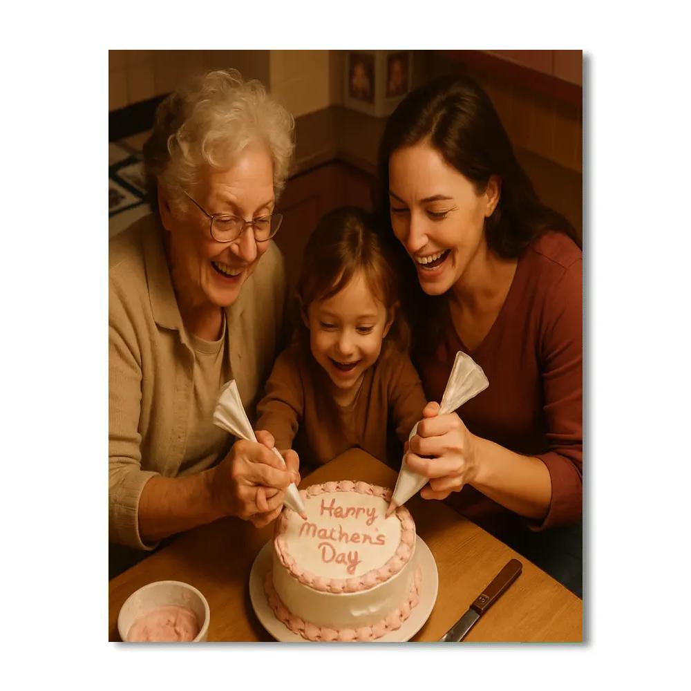 Generations Around The Kitchen Table paint by number