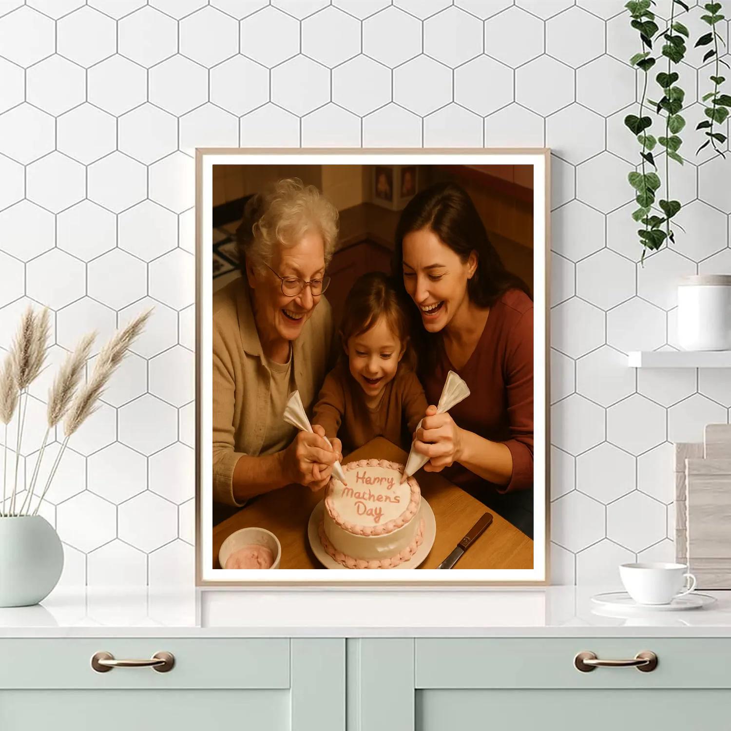 Generations Around The Kitchen Table paint by number