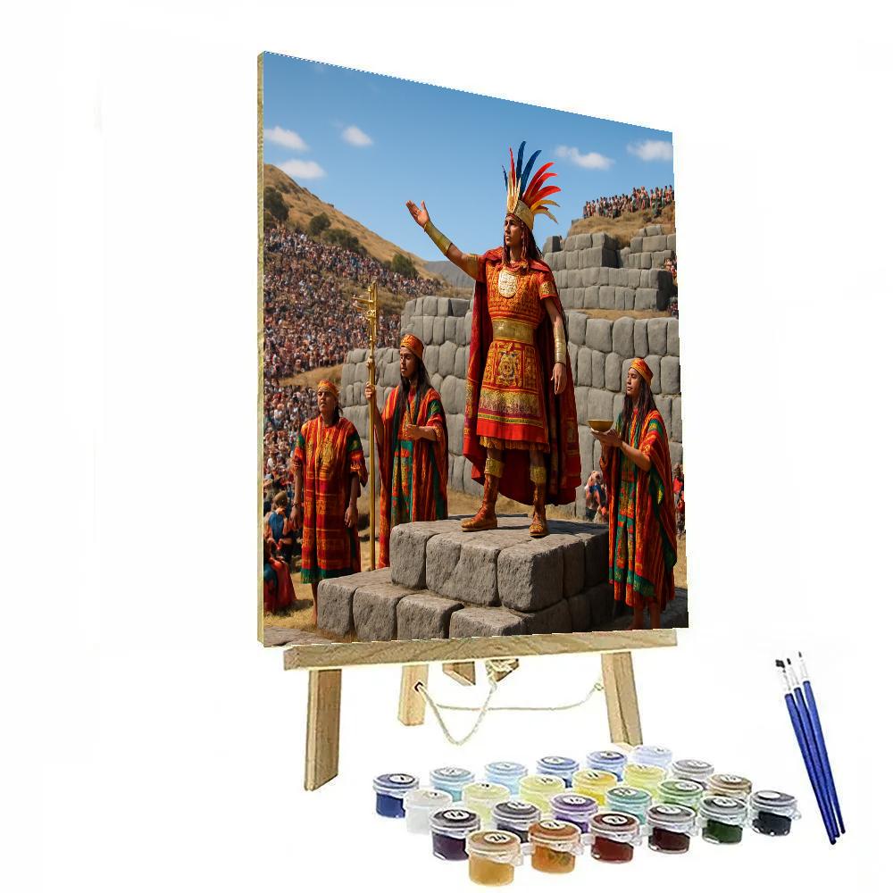 Inti Raymi Sun Festival In Cusco Sacsayhuaman painting number kit