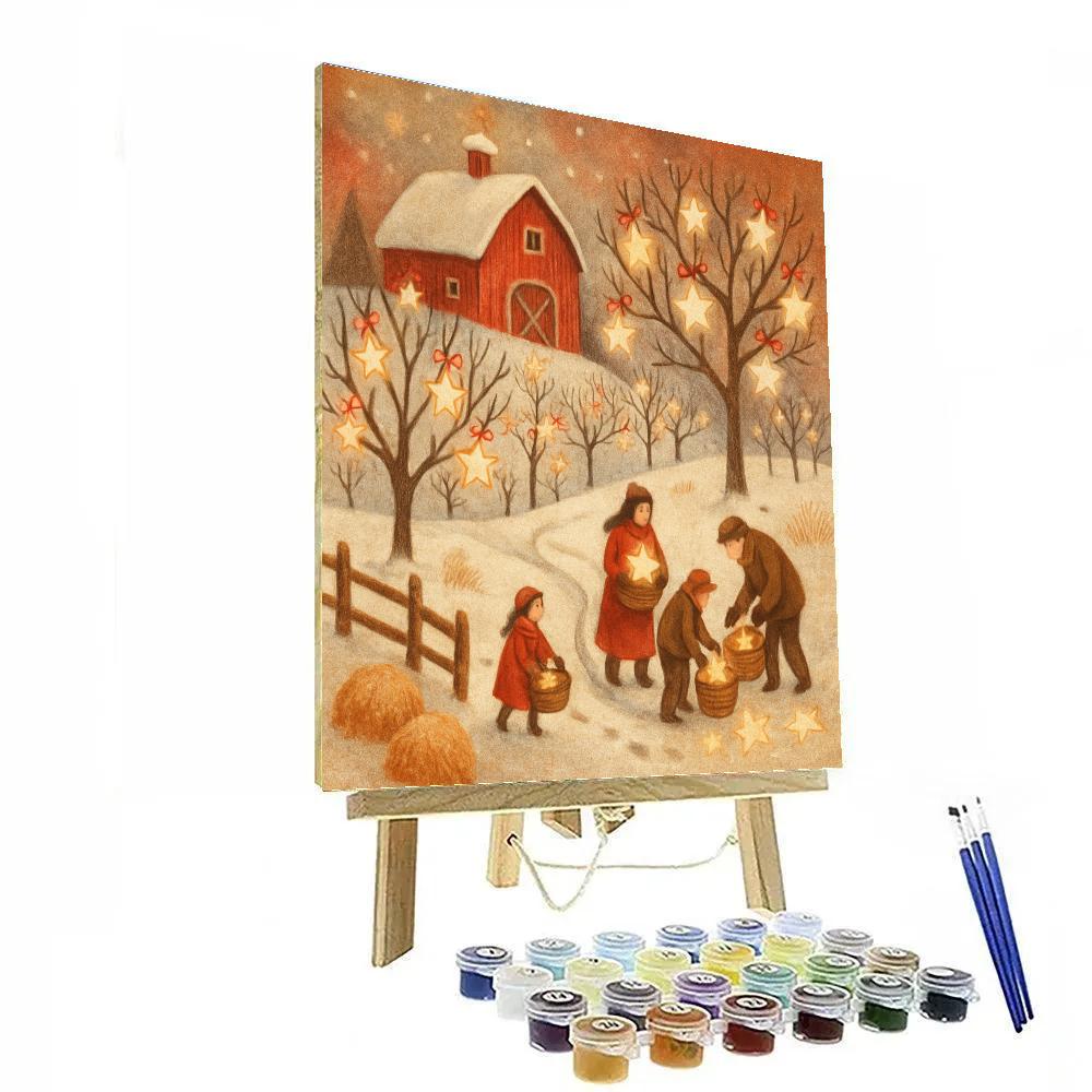 Star Orchard Christmas Farm Paint by numbers art