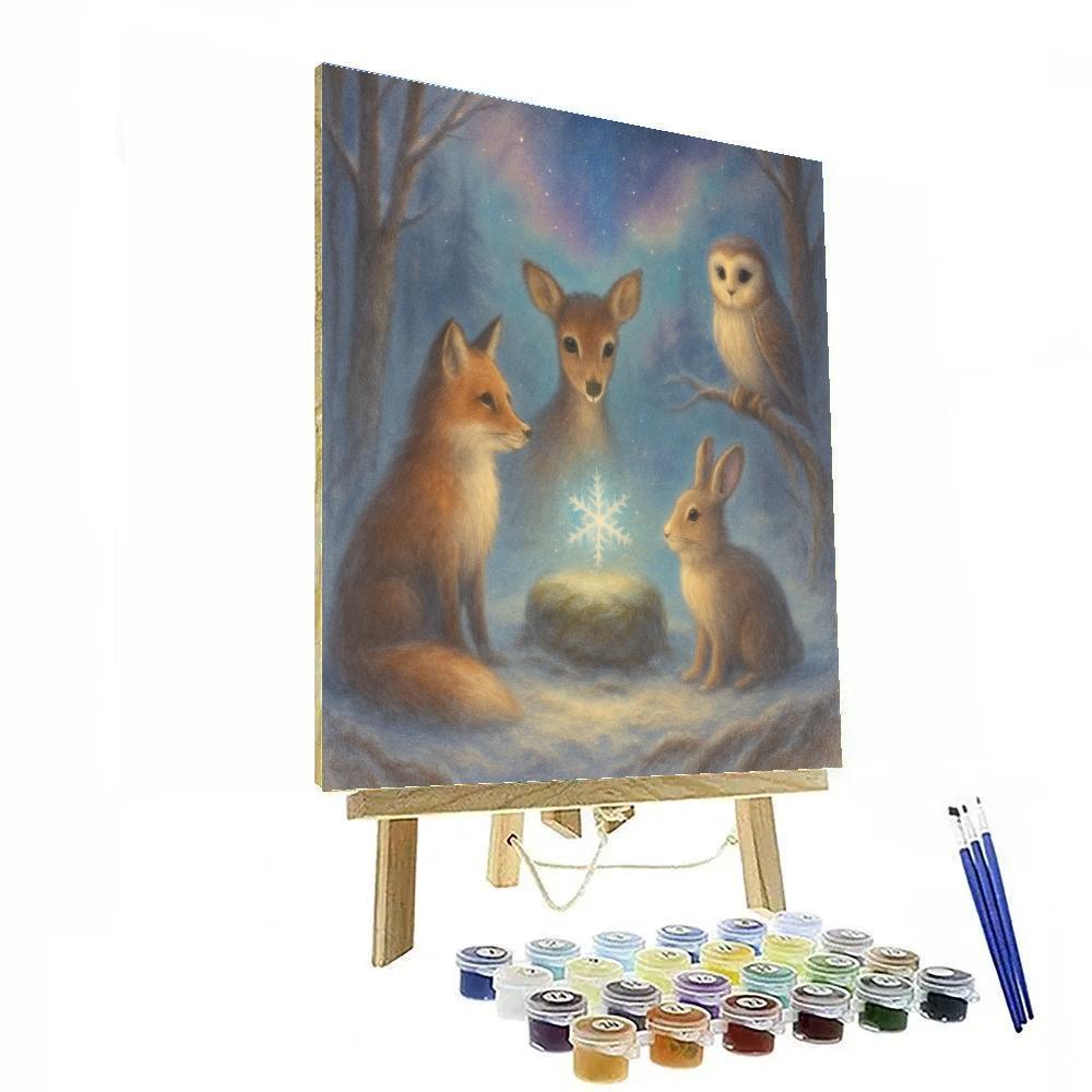 Nebula Nativity Of Winter Creatures paint by numbers