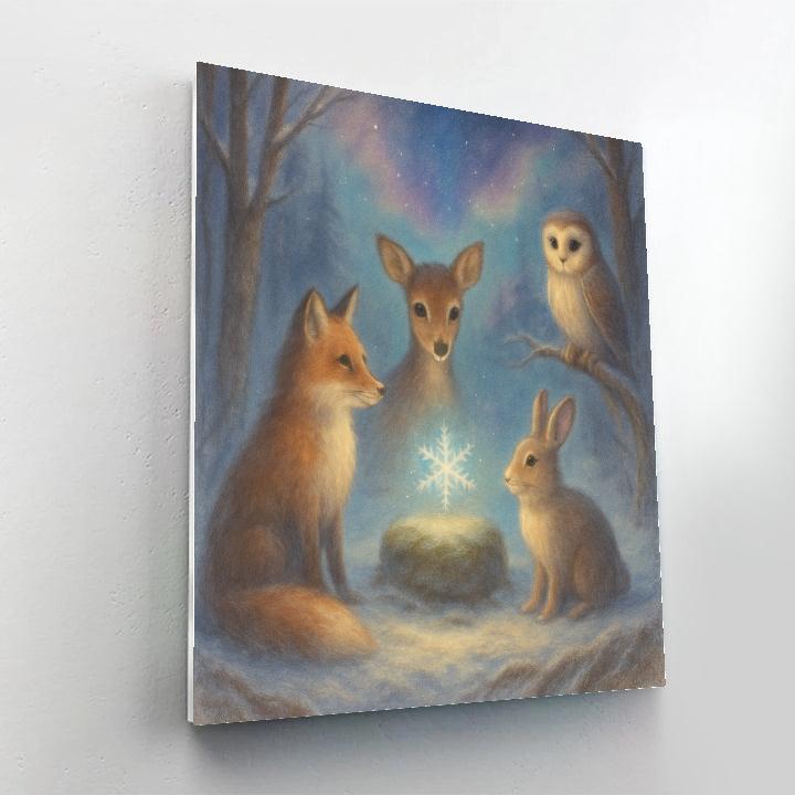 Nebula Nativity Of Winter Creatures paint by numbers