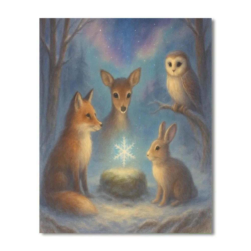 Nebula Nativity Of Winter Creatures paint by numbers