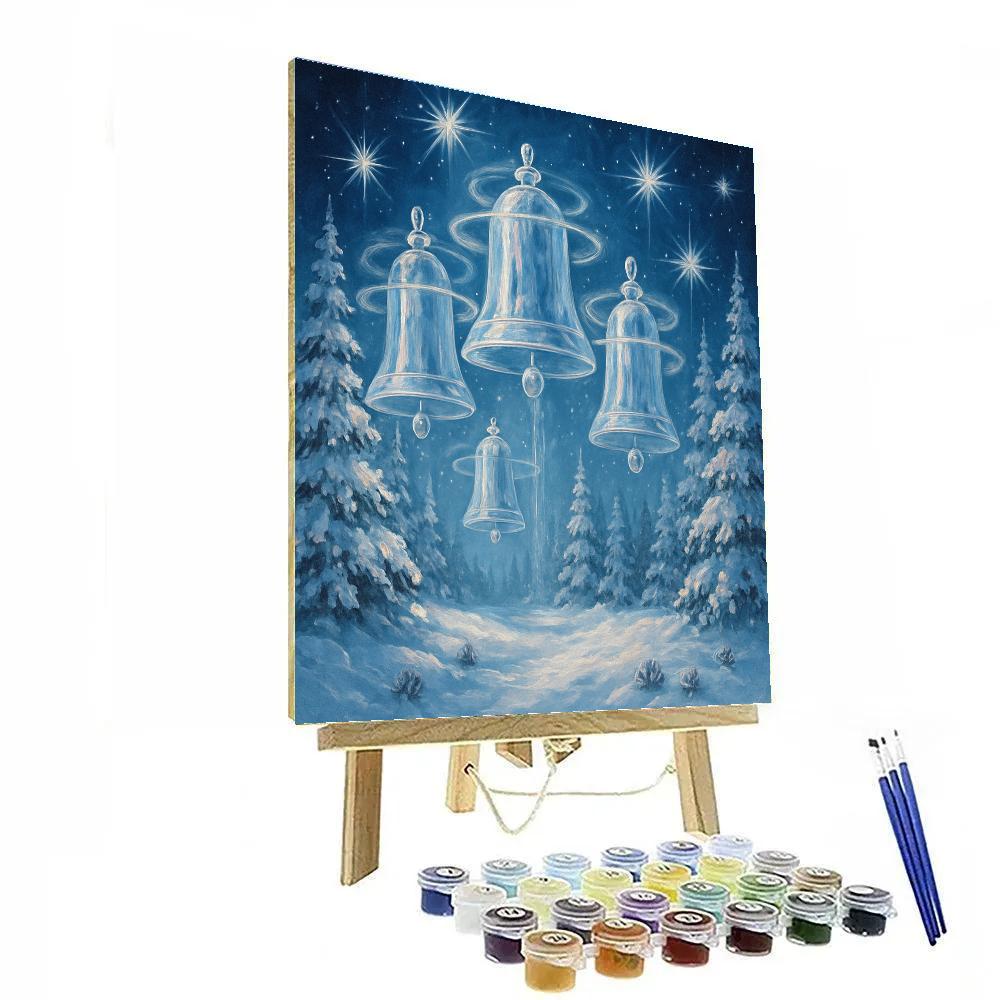 Crystal Bell Choir In The Snow paint by numbers