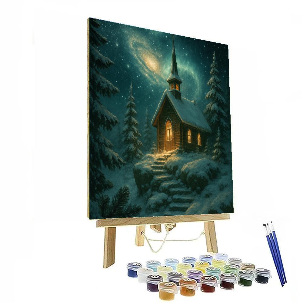 Silent Night Space Chapel In The Pines paint by color