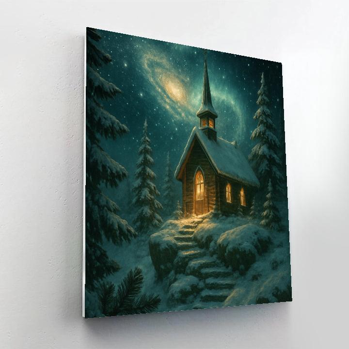 Silent Night Space Chapel In The Pines paint by color
