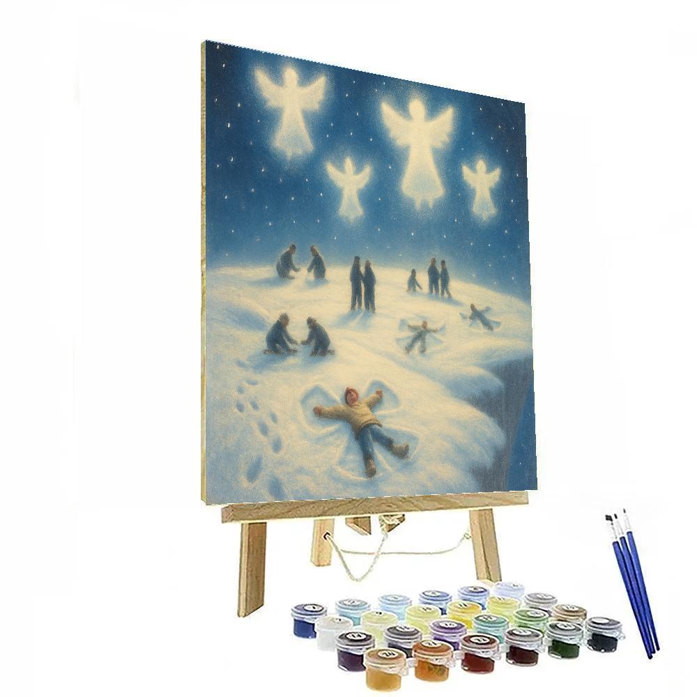 Snow Angel Constellation Field Painting by numbers kit