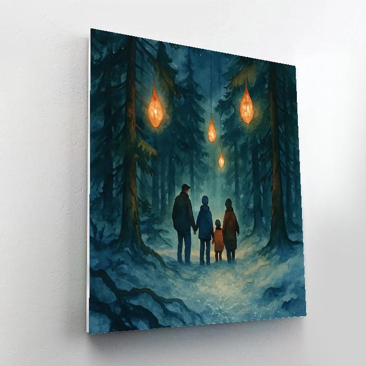Polar Forest Meteor Lantern Walk Numbered painting kits