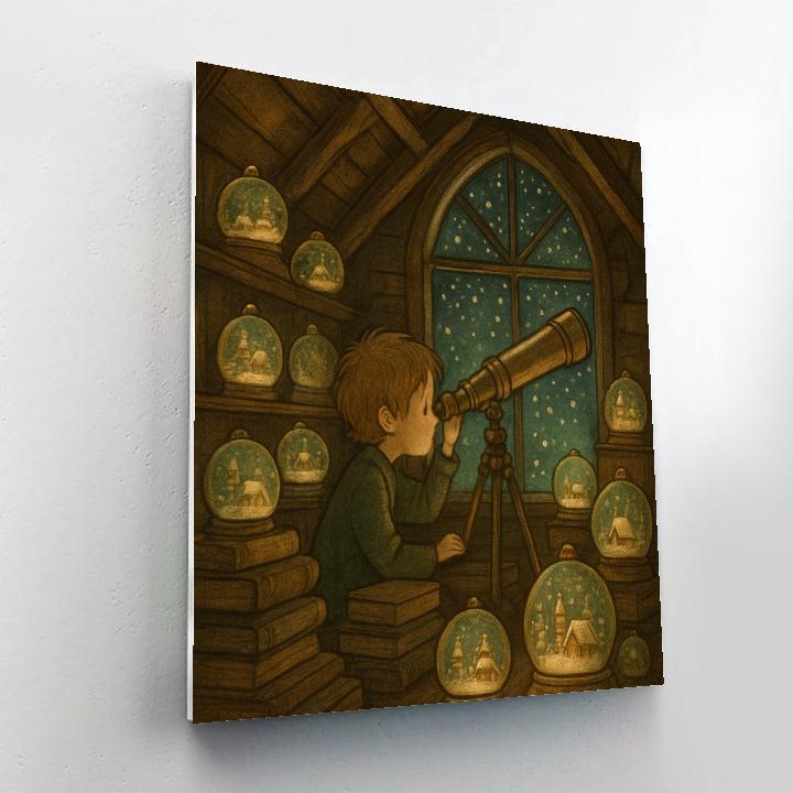 Celestial Snow Globe Observatory Attic Numbered painting kits