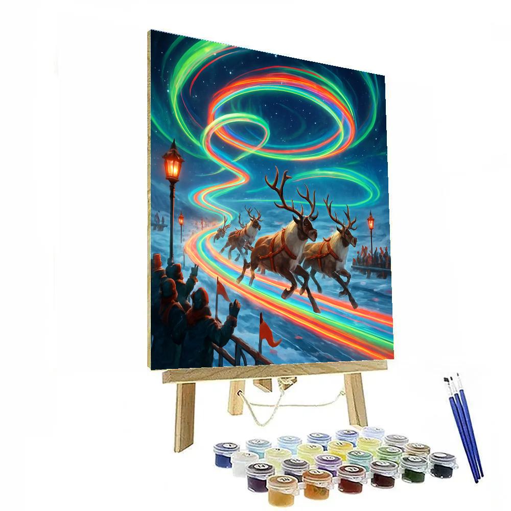 Reindeer Aurora Racing League paint by color