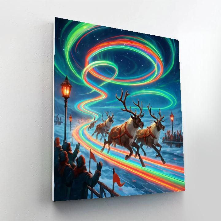 Reindeer Aurora Racing League paint by color