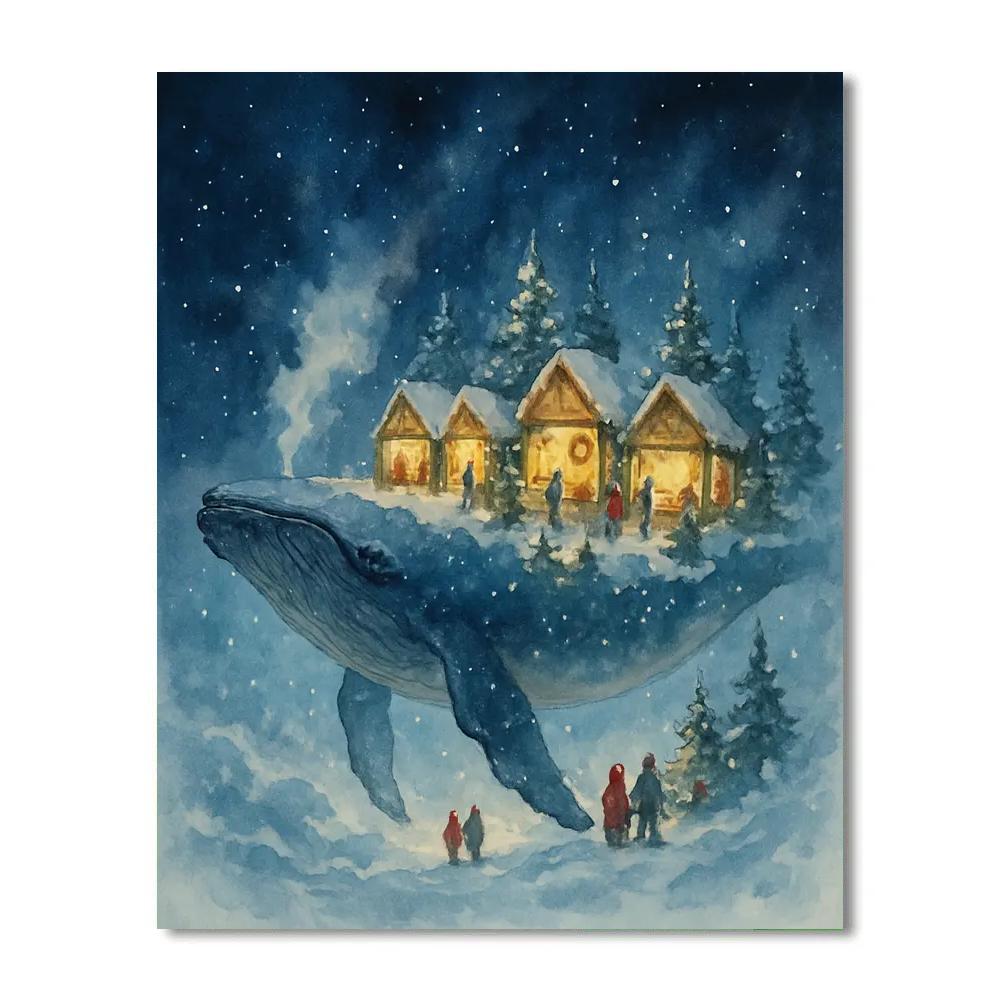 Holiday Market On The Back Of A Whale paint by numbers