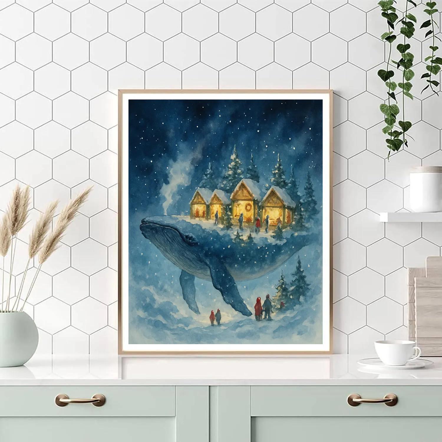 Holiday Market On The Back Of A Whale paint by numbers