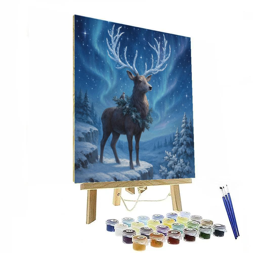 Crystal Antler Crowned Stag Of The North Number painting