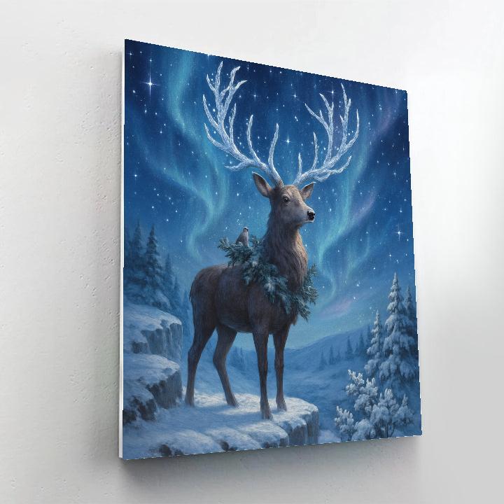 Crystal Antler Crowned Stag Of The North Number painting