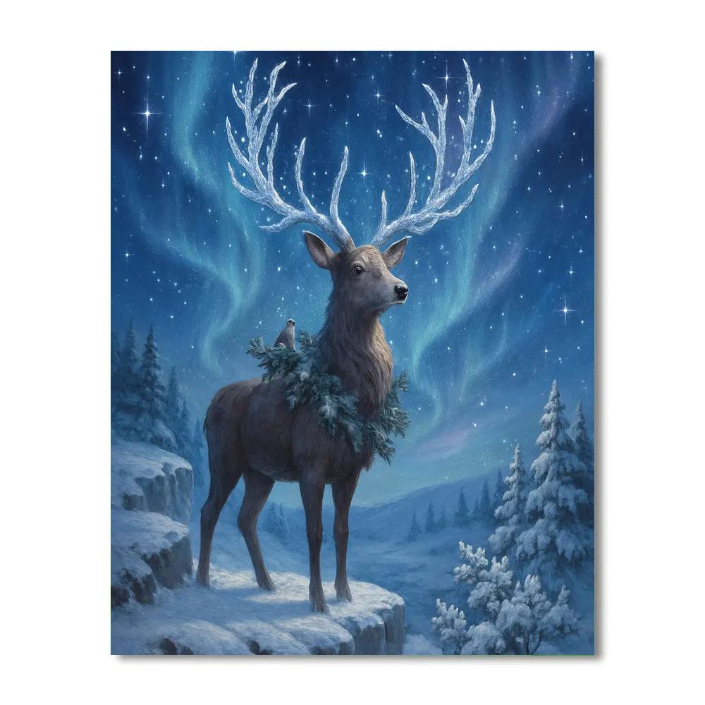 Crystal Antler Crowned Stag Of The North Number painting